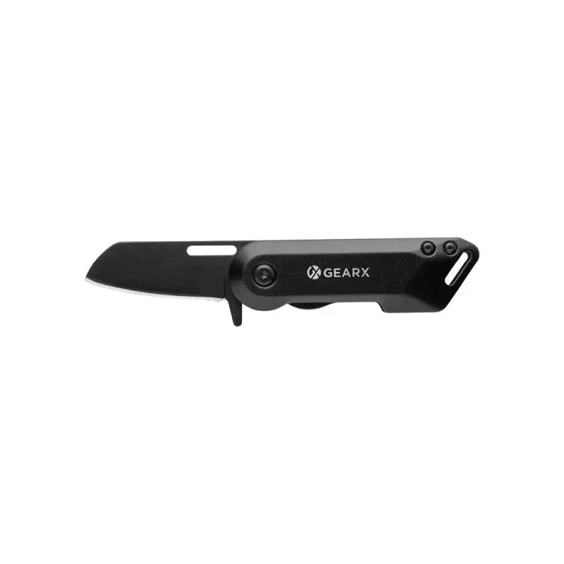 Vielseitiges Gear X faltbares Messer – hochwertig, schwarz, kompakt und robust