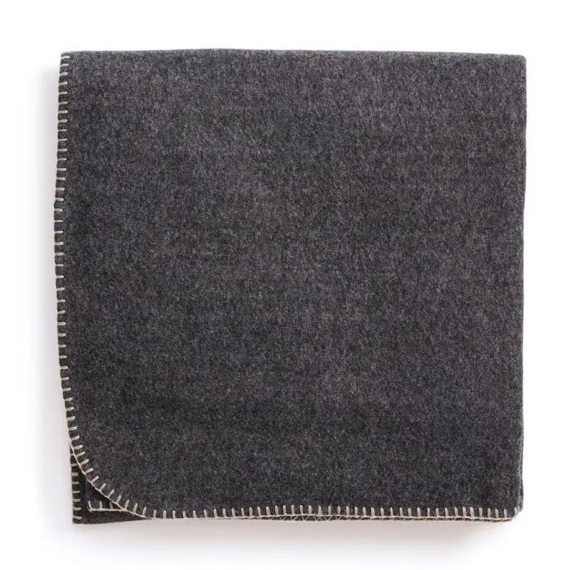 VINGA Bilton Upcycling-Decke 190g/m² - Nachhaltig & Komfortabel - Grau
