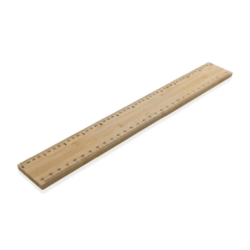Timberson Extra Dickes 30cm Doppelseitiges Bambuslineal – Braun, Für Präzises Messen