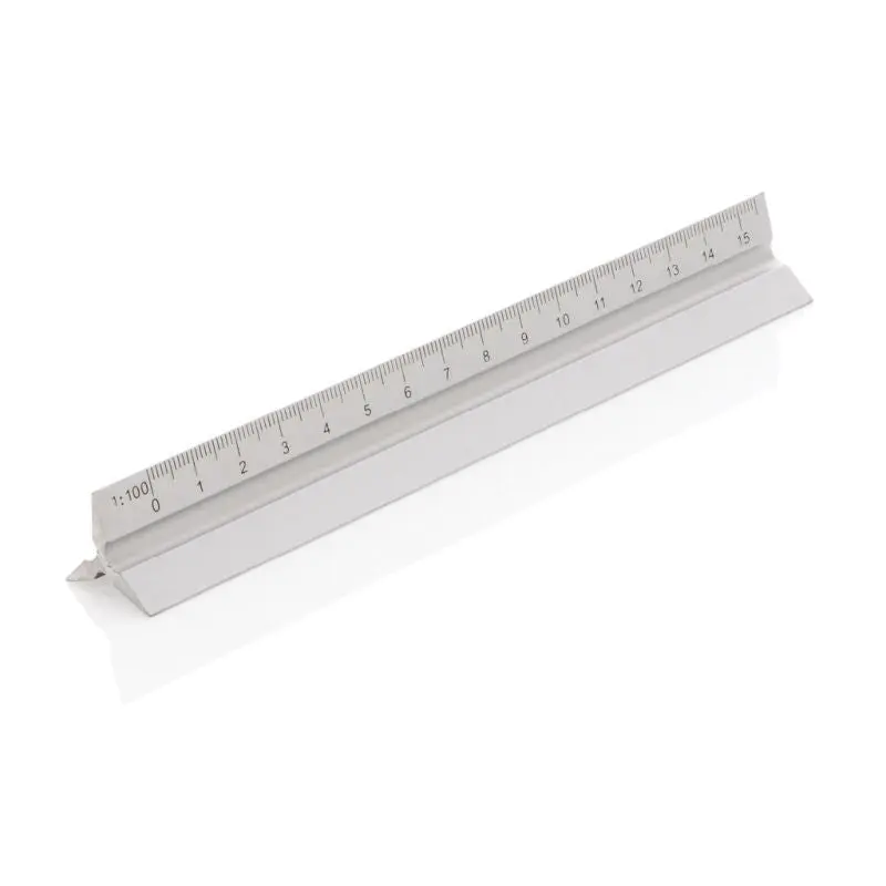 15 cm Dreikantlineal aus Aluminium – Präzises und langlebiges Messwerkzeug, silber
