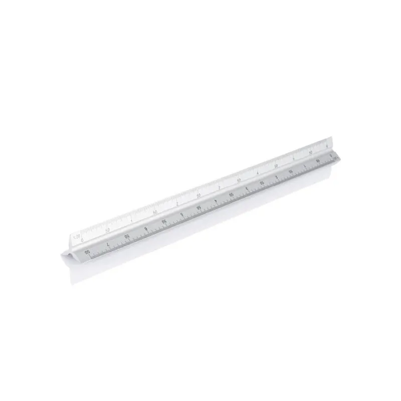 Silbernes Aluminiumlineal, 30 cm – Präzises Messwerkzeug für Profis