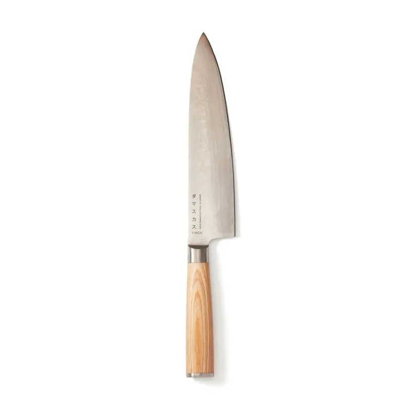 VINGA Hattasan Damascus Kochmesser Edition - Silber Hochwertiges Damastmesser für Profis
