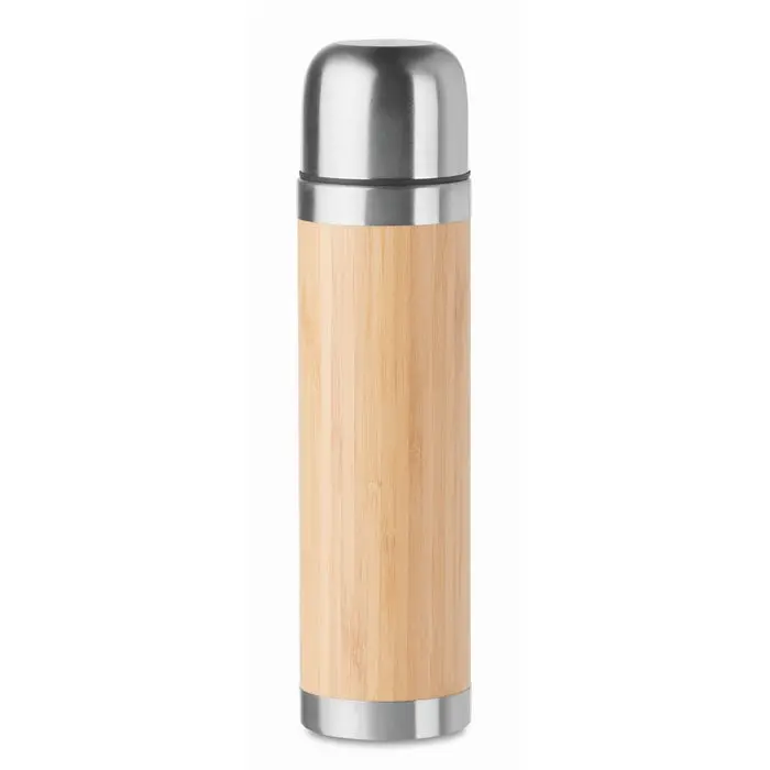 Isolierkanne 400 ml CHAN BAMBOO - Holz - Doppelwandige Thermokanne aus Edelstahl