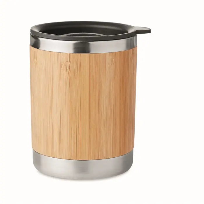 LOKKA 250 ml Bambus-Trinkbecher, Holzoptik