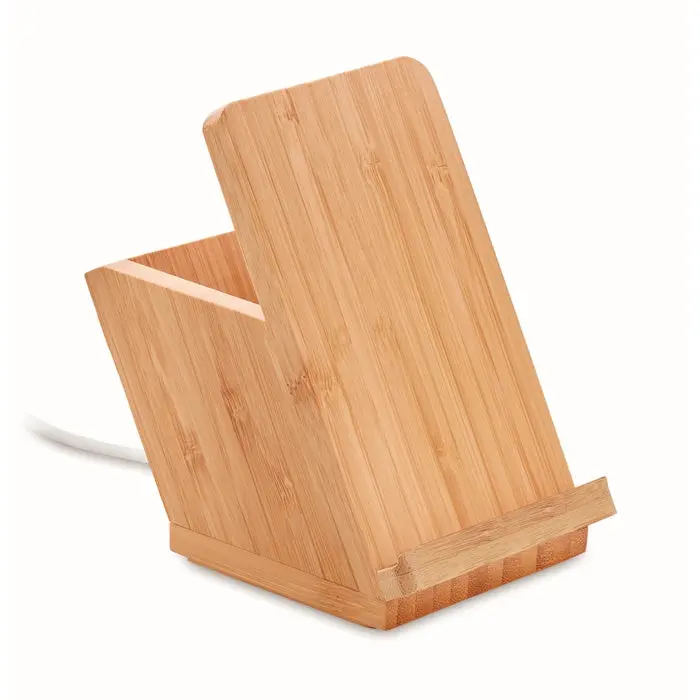 BAICOI Holz Stifthalter mit Induktiver Ladefunktion – Büroaccessoire