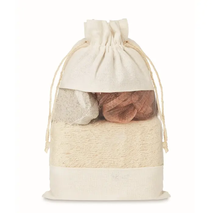Bade-Set 'CUIDA SET' in Beige – Elegantes, pflegendes Wellness-Set für zu Hause