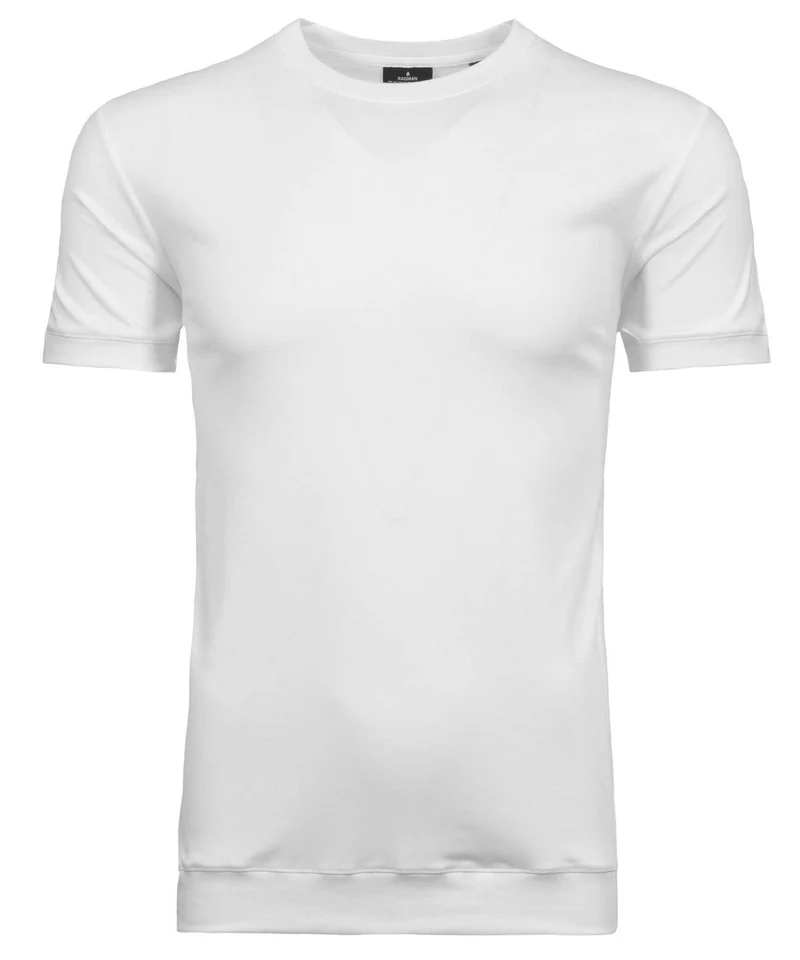 Ragman Herren T-Shirt Rundhals mit Bündchen