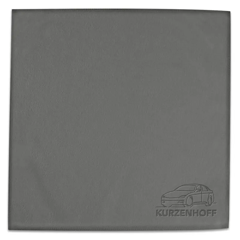 Microfaser-Prägetuch 30x30 cm: Grau, Hochwertig, Inklusive Blindprägung
