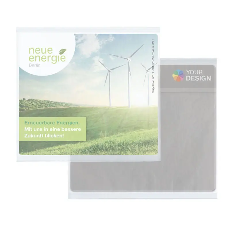 Umweltfreundliches 4-in-1 GripCleaner Mauspad, 23x20 cm, inkl. Digitaldruck