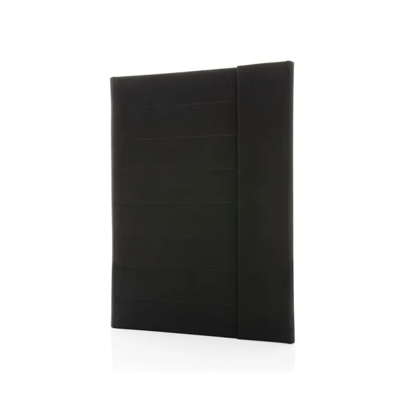 Robustes A4-Portfolio aus recyceltem Material mit Magnetverschluss - Schwarz