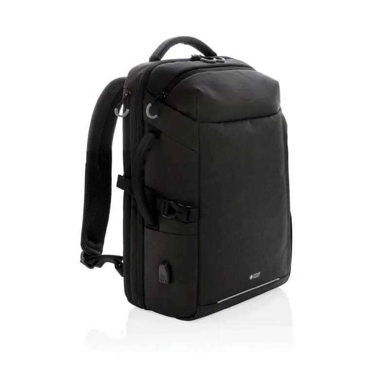 Swiss Peak AWARE™ XXL Wochenend-Reiserucksack, Schwarz, Stilvoll und Nachhaltig für Kurztrips