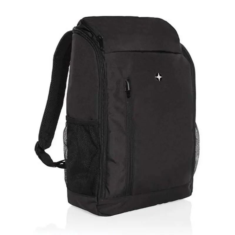 Swiss Peak AWARE™ Schnellzugriff 15.6 Laptop-Rucksack, Schwarz