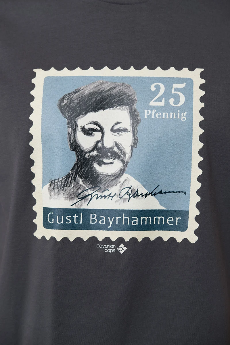 Herren T-Shirt 'Gustl Briefmarke'