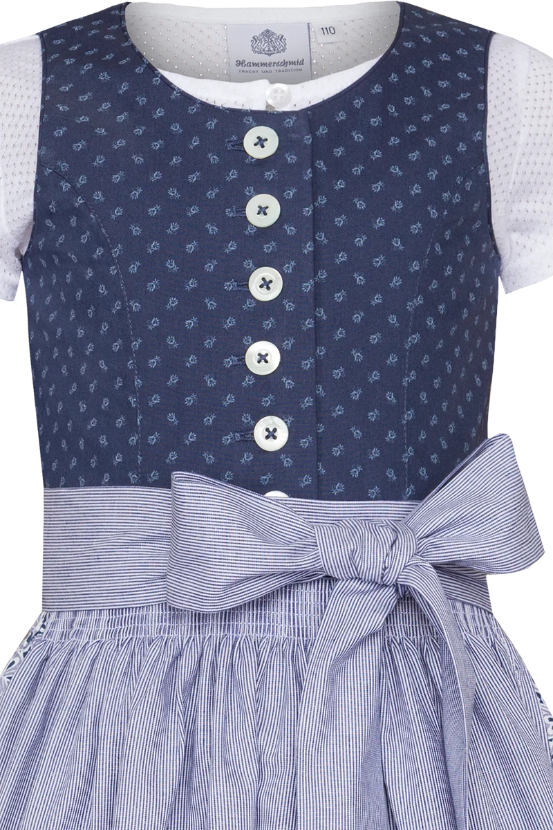 Kinder Baumwolldirndl mit Blumendruck und Bluse