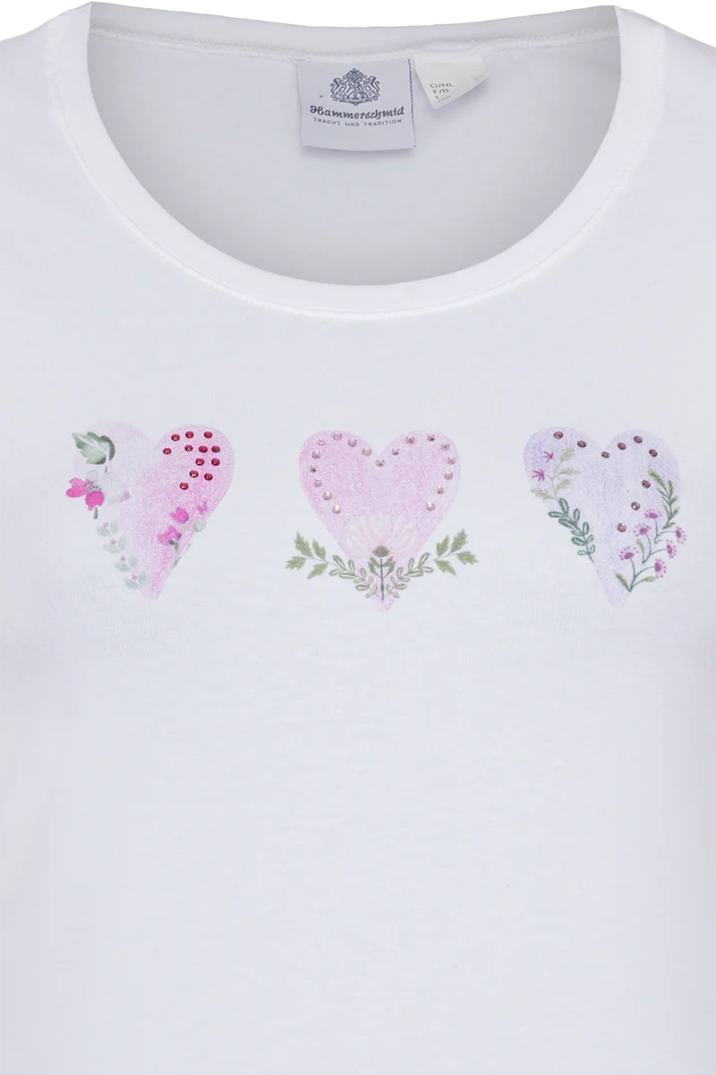 Damen T-Shirt mit Herzchendruck