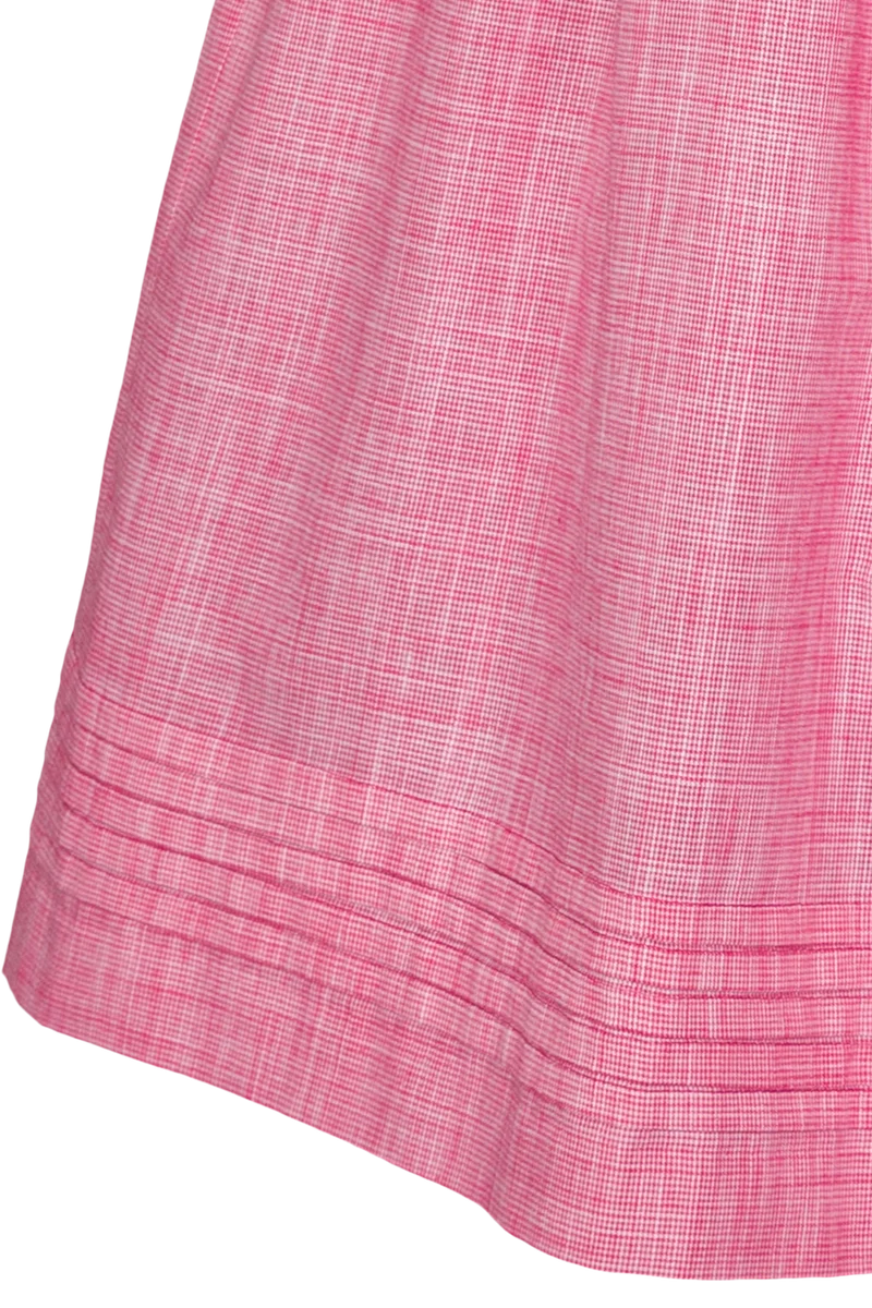 Trachtenrock Midilänge kariert - pink