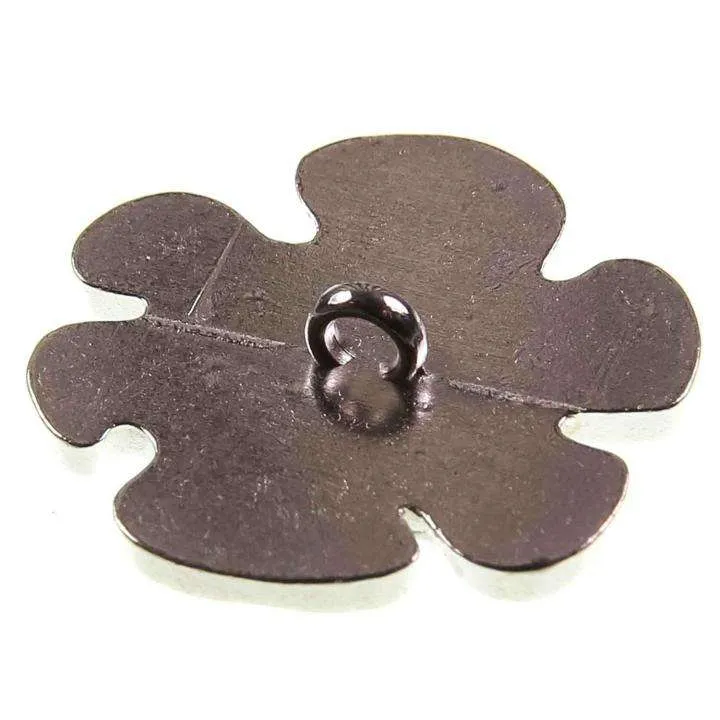 Metallknopf Blumenmotiv Braun – Uniformknopf MK-173
