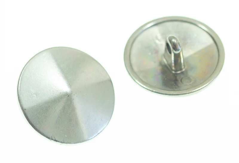 Metallknopf Facettenoptik Silber – Trachtenknopf MK-191