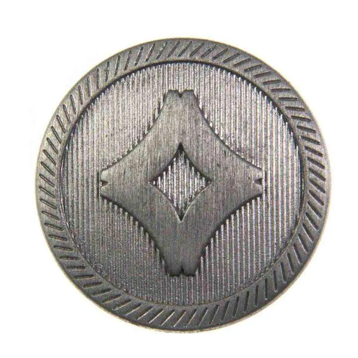 Metallknopf Altsilber-Silber – Öse MK-183D
