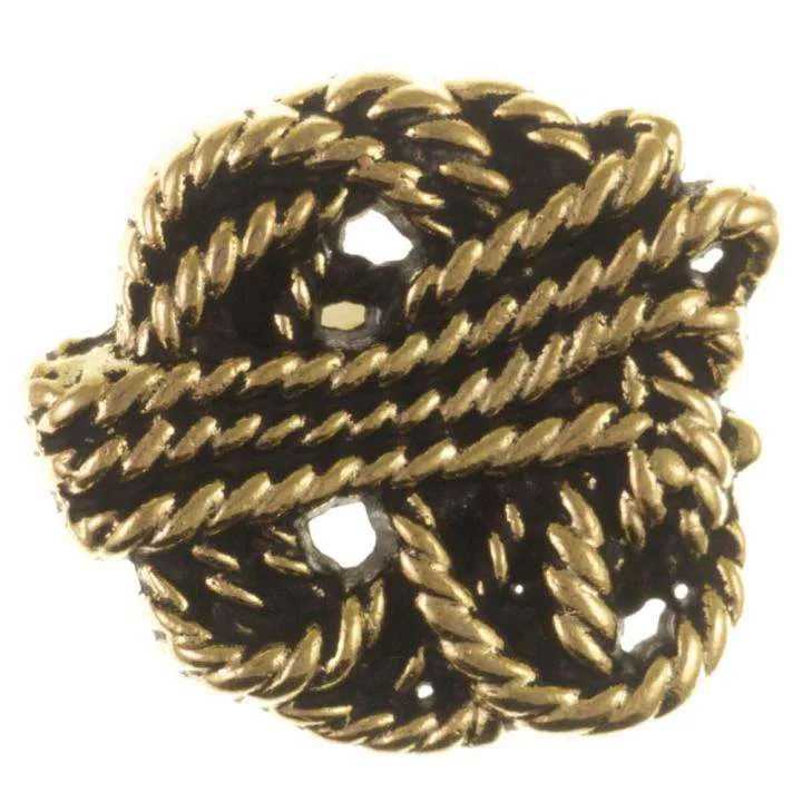 Metallknopf Knotenoptik flach Gold – Zierknopf MK-193G