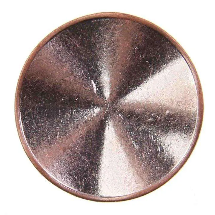 Metallknopf Blumenmotiv Silber-Kupfer – Öse MK-20K