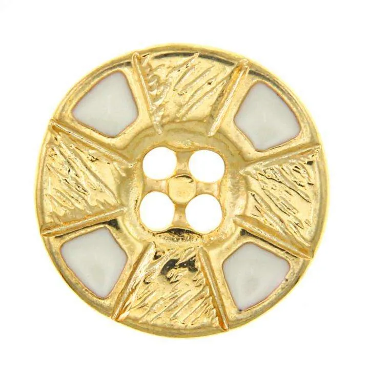 Metallknopf Blumenmotiv Gold – Trachtenknopf MK-218G