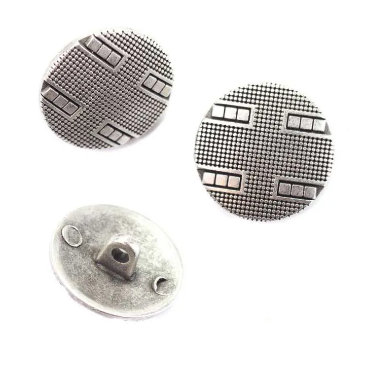 Metallknopf Altsilber-Silber – Trachtenknopf MK-252AS