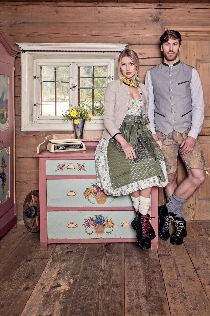 BAUMWOLL- TRADITIONSDIRNDL GRÜN
