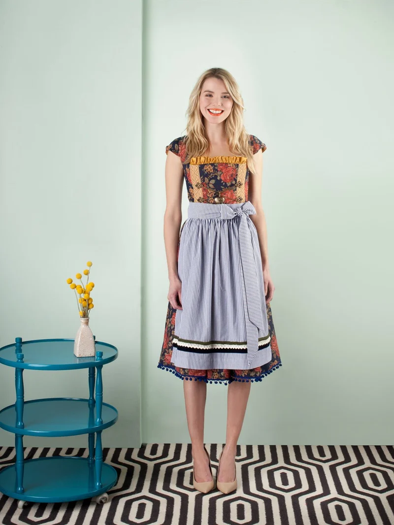 DIRNDL VINTAGE GOBELIN NAVY/ GOLD