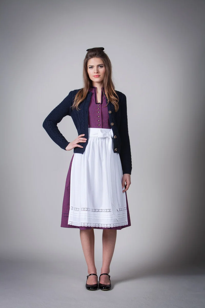 STRICKJACKE VINTAGE MIT ZOPF NAVY