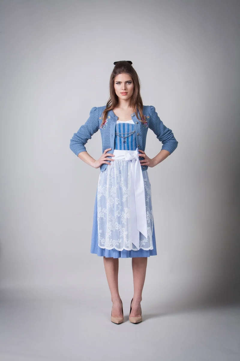 LEINEN DIRNDL MONACO SKY HELLBLAU