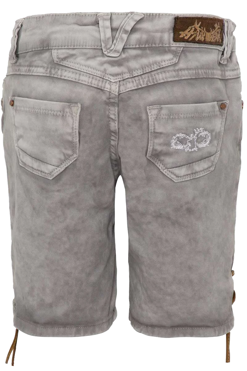 Kinder Jeansshort in Lederhosenoptik