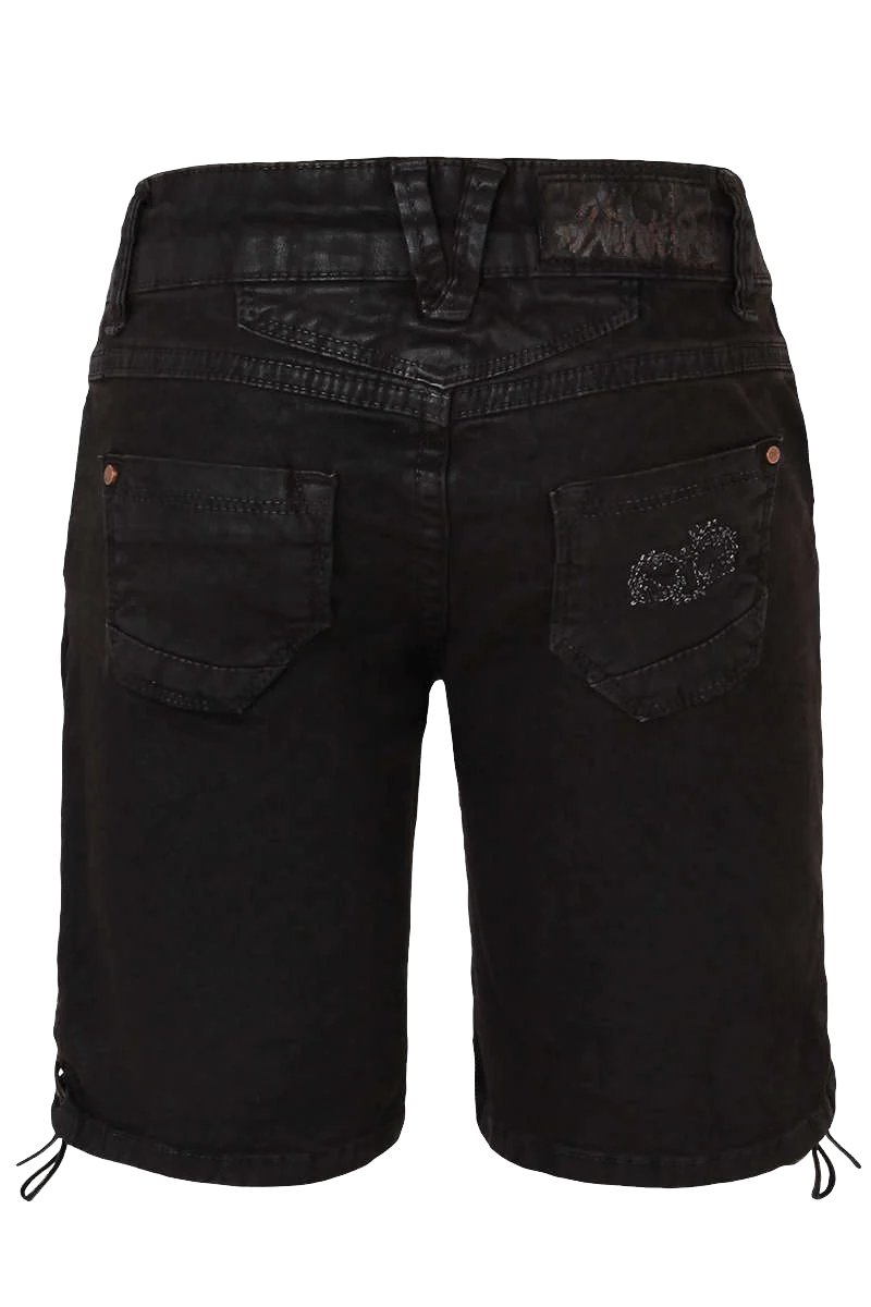 Kinder Jeansshort in Lederhosenoptik