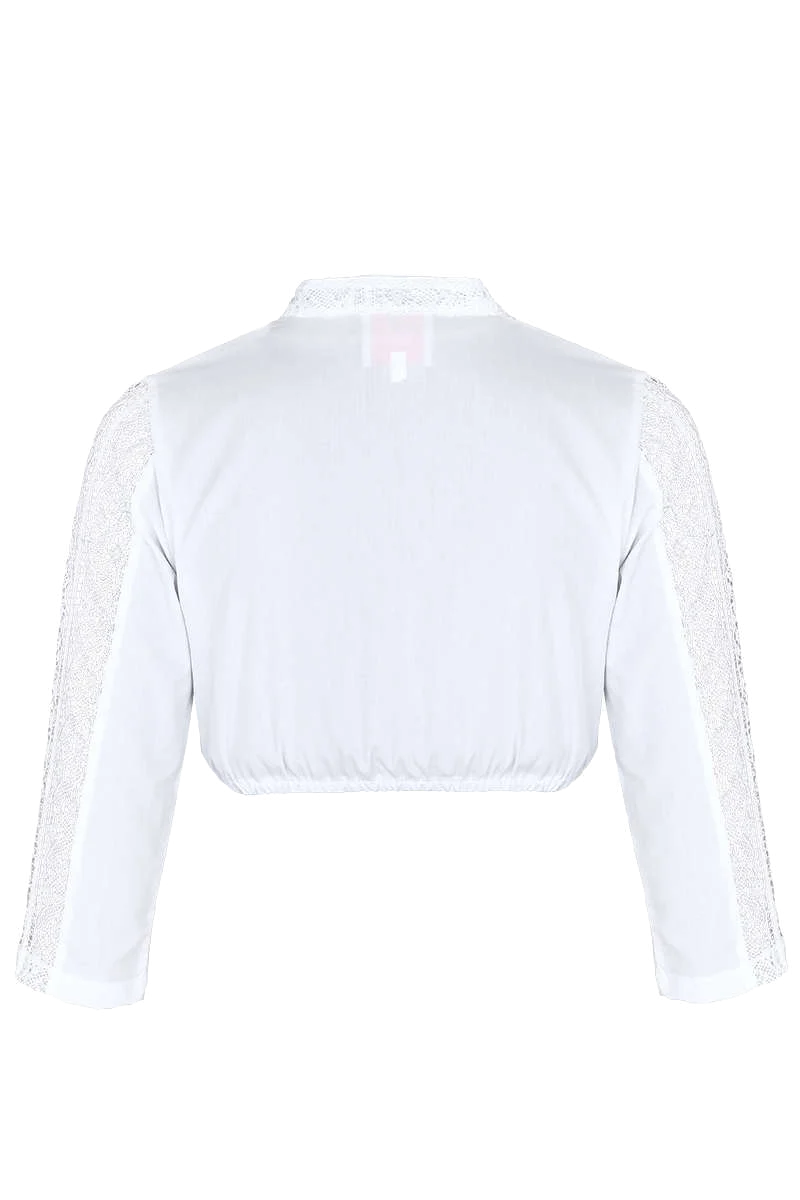 Dirndlbluse mit V-Ausschnitt und 3/4-Ärmel