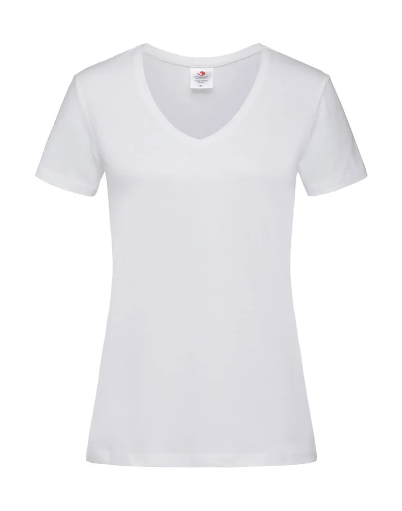 Klassisches V-Ausschnitt T-Shirt für Damen