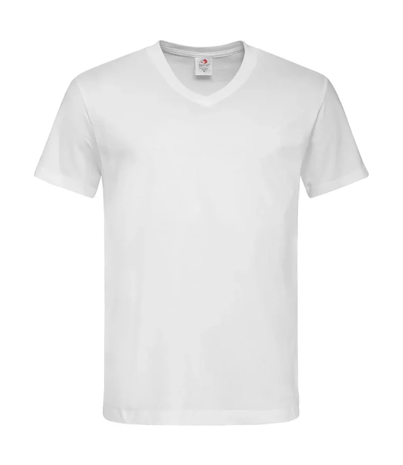 Klassisches V-Ausschnitt T-Shirt