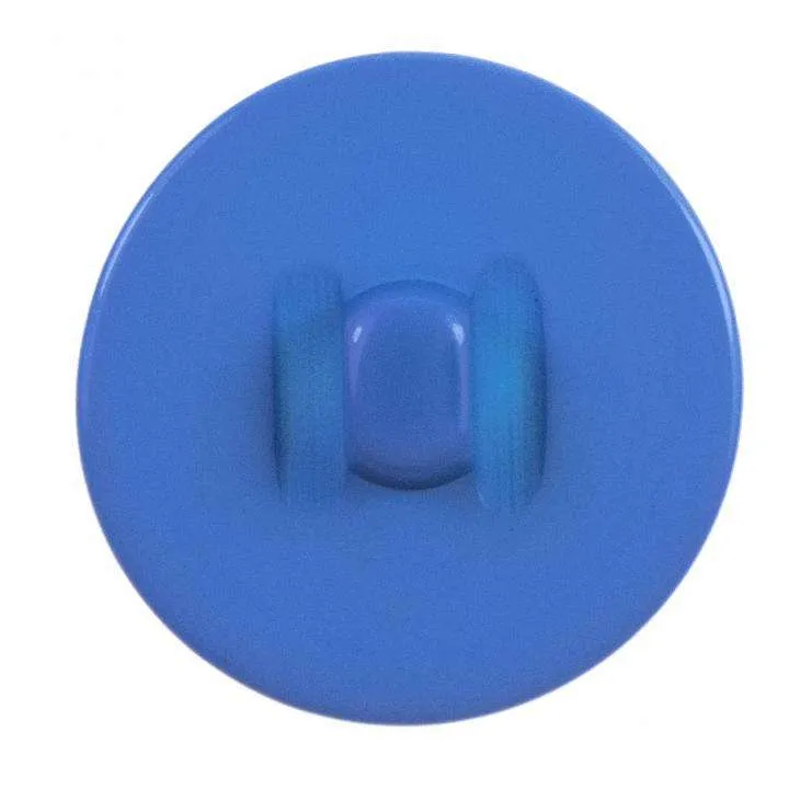 Knopf mit Glitzer Punkt Blau – Kunststoffknopf KBL-181