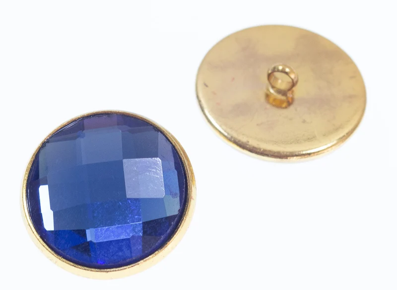 Trachtenknopf Strass Goldfarben – Kristallknopf ST-200