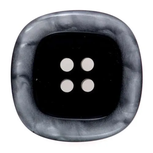 Knopf mit Glanz Schwarz – Kunststoffknopf KS-20
