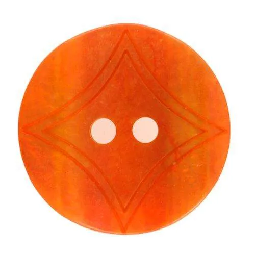 Knopf mit Glanz Orange – Kunststoffknopf KO-46