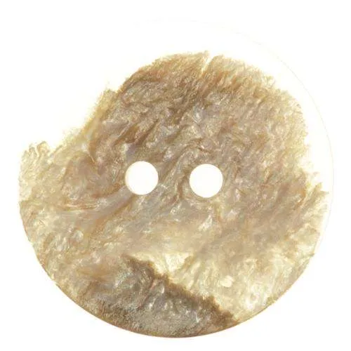 Knopf Glitzer Beige Transparent 2-Loch – Kunststoffknopf KBG-122