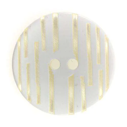 Knopf gestreiftes Muster Creme – Kunststoffknopf KN-88