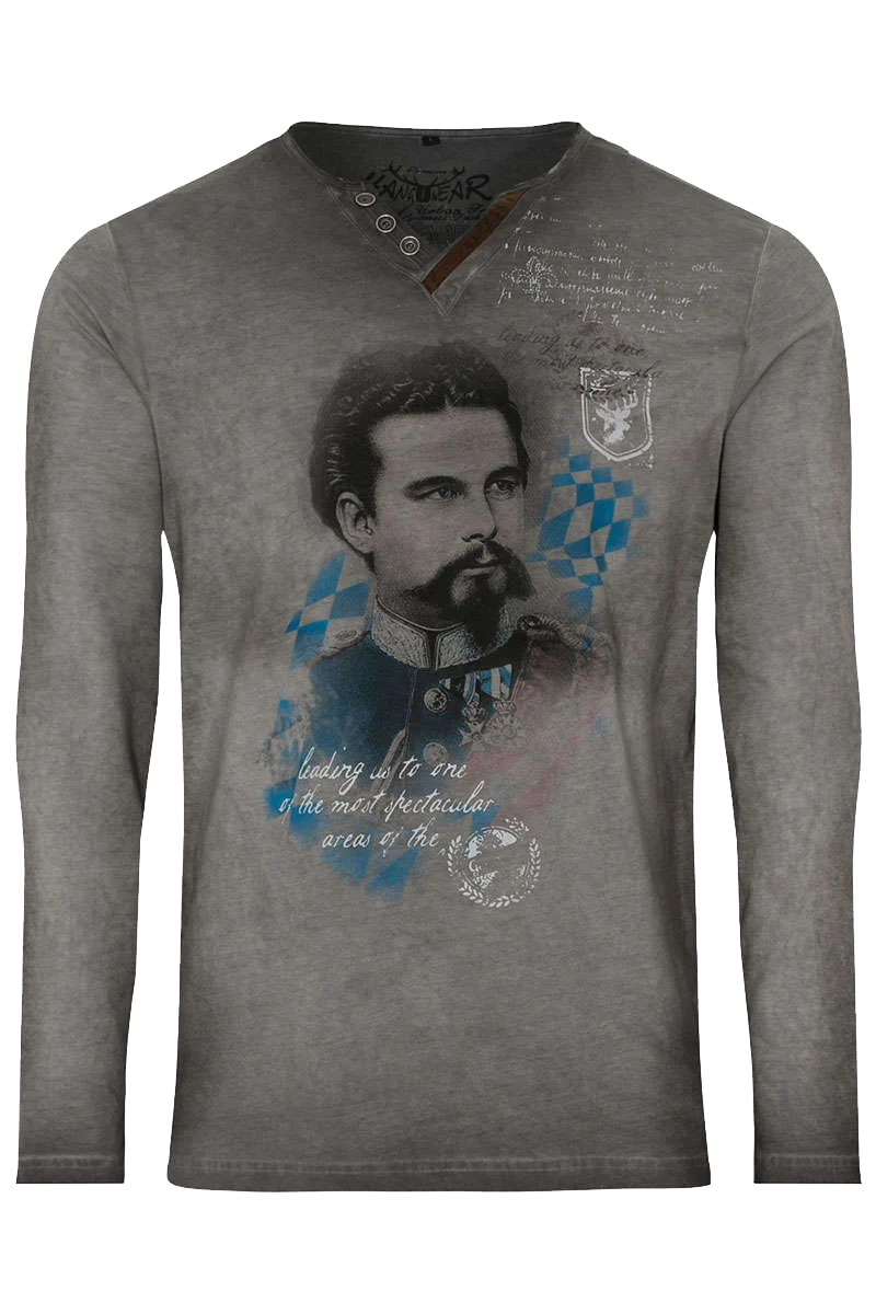 Herren Langarmshirt mit Ludwig II