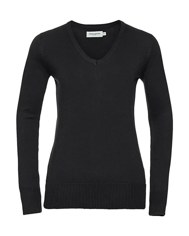 Damen Gestrickter Pullover mit V-Ausschnitt