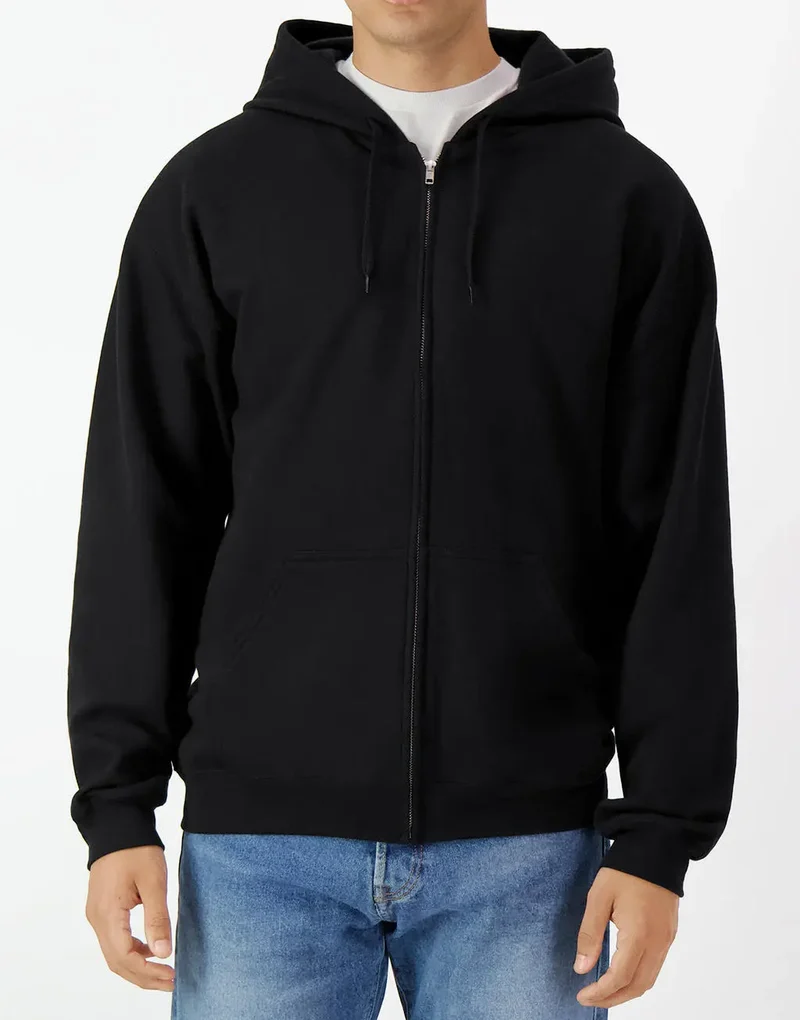 Softstyle Midweight Kapuzen-Sweatshirt mit durchgehendem Reißverschluss