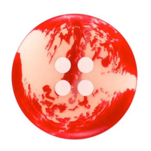 Knopf Marmoriert Rot – Kunststoffknopf KRO-15