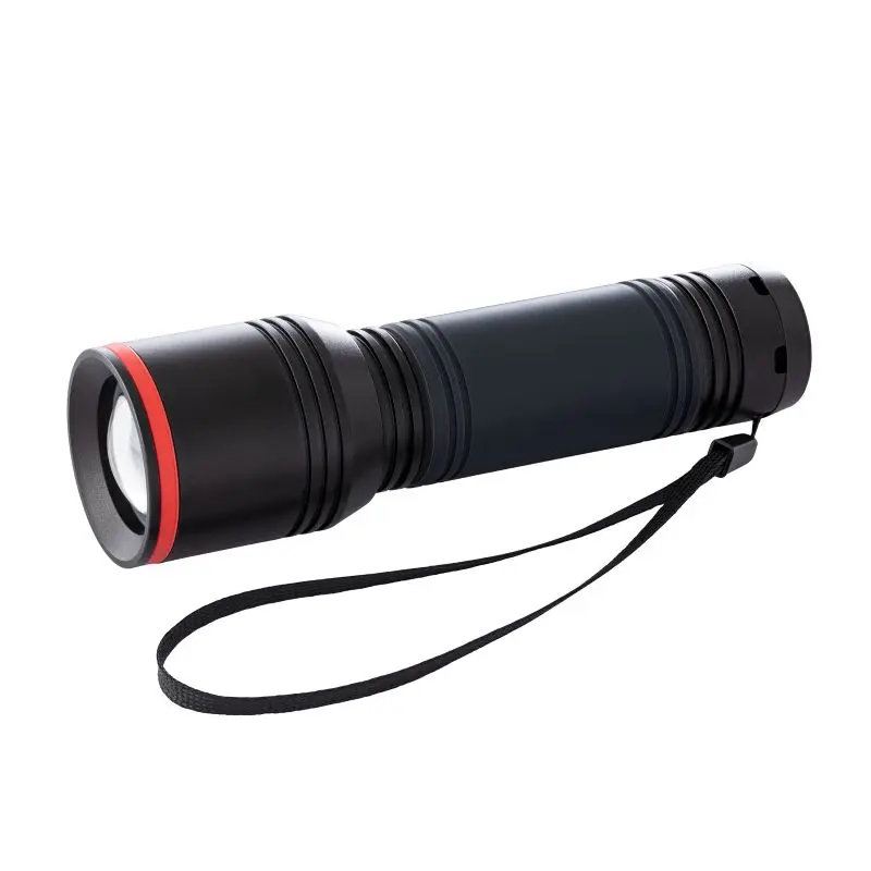 REEVES-myFLASH 700 Taschenlampe – Leistungsstarke LED, Dunkelgrau/Rot/Schwarz