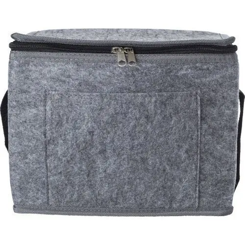 Titel: Graue Mason rPET-Filz Kühltasche - Ökologisch & Stilvoll