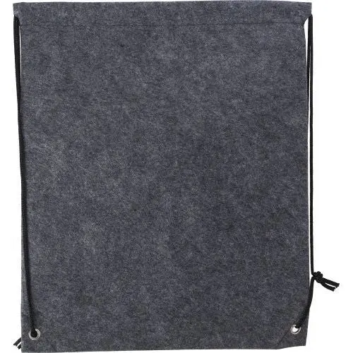Nachhaltiger rPET-Filz-Rucksack Maya mit Kordelzug - Grau
