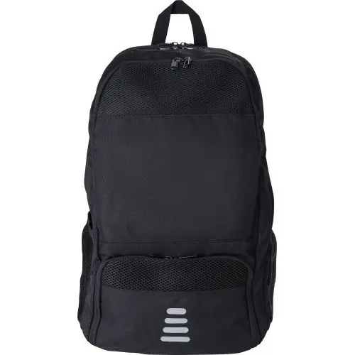 Sebastian Multifunktionsrucksack aus rPET-Polyester in Schwarz – Vielseitig und Modern